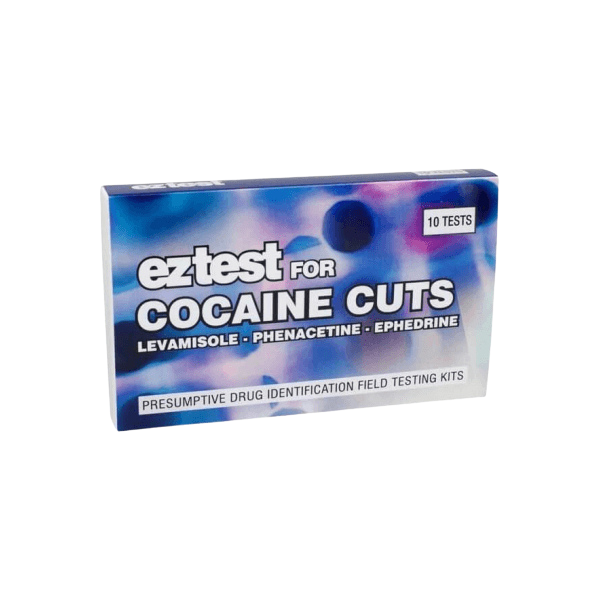 EZ test kit for identifikation af kokain opblandingsmidler i kokain.