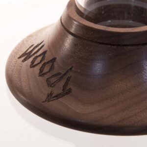Black Leaf Woody Cylinder Bong Walnut Wood Top - Billede 5