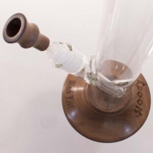 Black Leaf Woody Cylinder Bong Walnut Wood Top - Billede 2