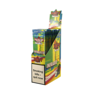 Juicy Jays infrarøde rullepapir i salgsdisplay