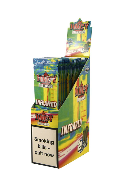 Juicy Jays infrarøde rullepapir i salgsdisplay