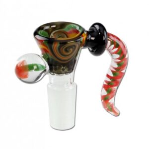 Bonghoved med spiral i pustet glas Ø17 fra Black Leaf, elegant design.