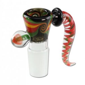 Glaspustet bonghoved i afrikansk stil Ø20 fra Black Leaf, stilfuldt og unikt.