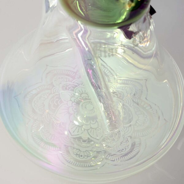 Sandblæst beaker bong | Black Leaf - Image 3