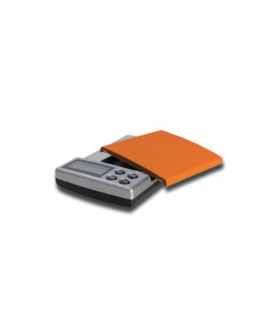 Digital vægt med aftageligt orange cover og LCD-skærm