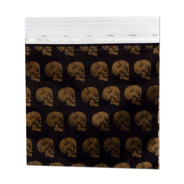 Zipper bags med skull-design, praktiske og stilfulde poser til opbevaring.