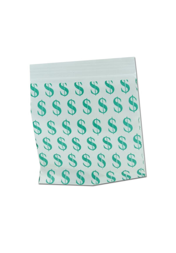 Zipper bags med dollar-design, stilfulde og praktiske poser til opbevaring.