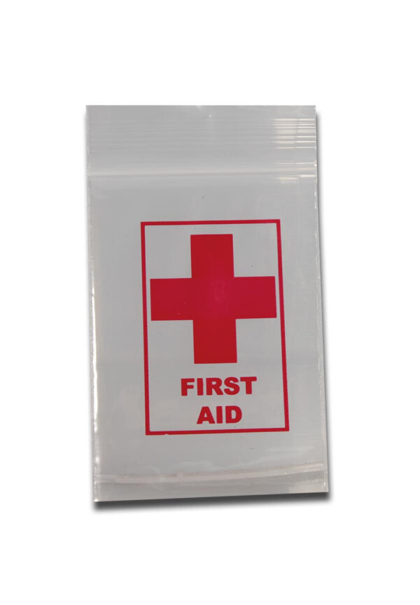 Zipper bags med First Aid-design, praktiske poser til sikker opbevaring.