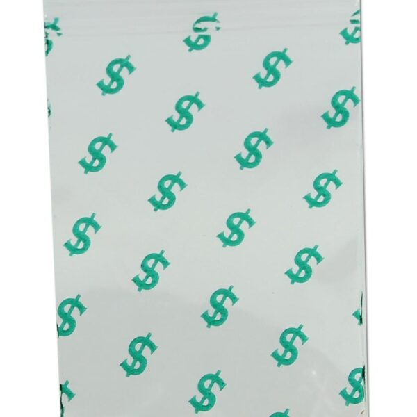 Zipper bags med dollar-design, praktiske poser til stilfuld opbevaring.
