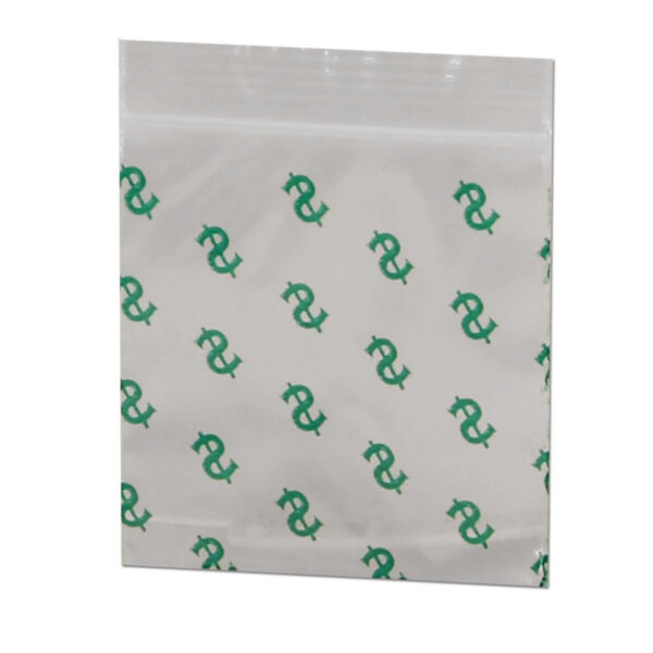 Zipposer bags med dollar-design, ideelle til opbevaring med stil og funktionalitet.
