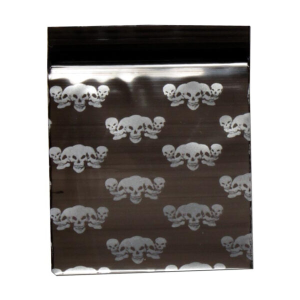 Zipper bags med skull-design, ideelle til sikker opbevaring og transport.