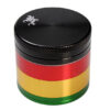 4-delt aluminium grinder i rasta-design, effektiv og flot grinder