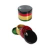 BL Rasta Grinder i aluminium, fire dele med ikonisk rasta-design til præcis formaling.