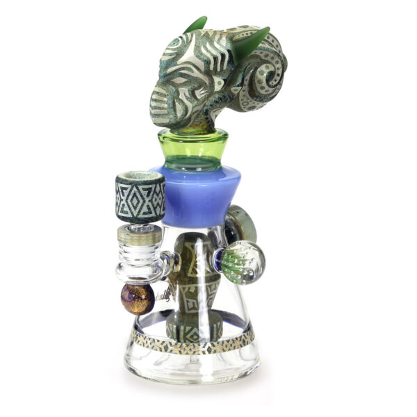 Black Leaf diffuser bong med Fredator design, stilfuld og avanceret filtrering.