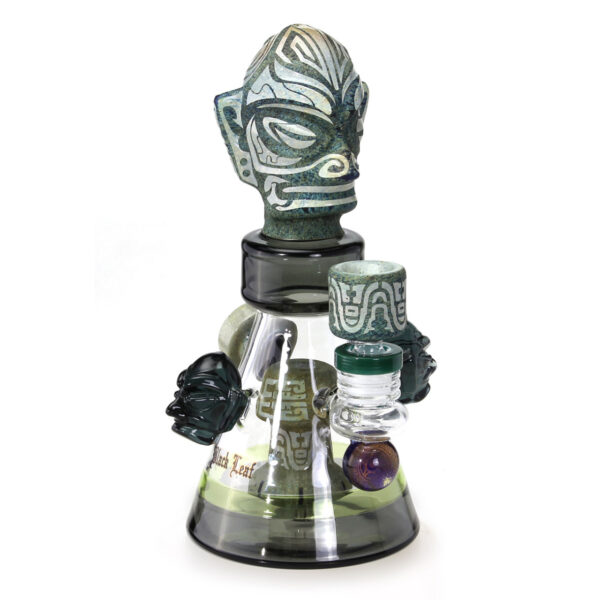 Black Leaf diffuser bong med Sanxingdui-tema, stilfuldt og funktionelt.
