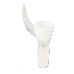 Hvidt BL bonghoved med horn og SG14, unikt og stilfuldt design.