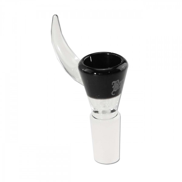 Sort BL bonghoved med horn og SG14. stilrent og praktisk til din bong.