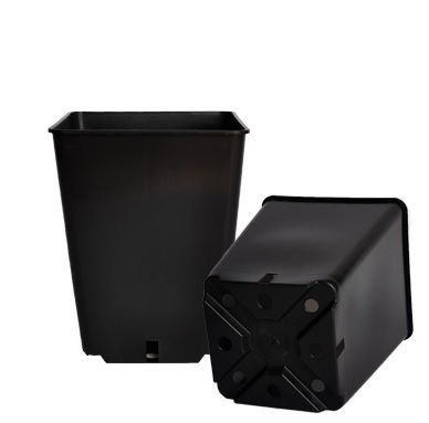 Høj firkantet plantepotte 5.6L (19.5x19.5x23cm), holdbar og funktionel.