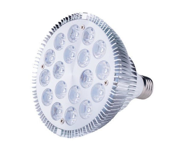 Grow LED pære 54W med E27 fatning og 7 farver, ideel til universel vækstbelysning.