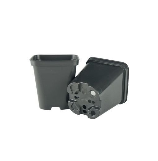 Høj firkantet plantepotte 0,5L (9x9x10cm), ideel til mindre planter.