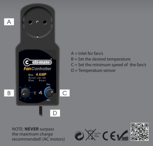 Cli-mate | Smart 4A ventilatorstyring med temperatursensor - Image 3