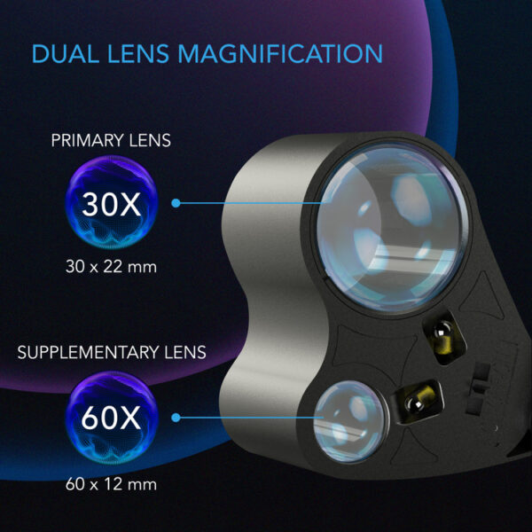 AC Infinity | Forstørrelsesglas/lup m. LED lys -30x-60x - Image 4