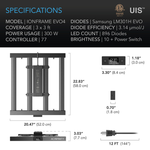 AC Infinity | 300W Full Spectrum LED grolys - Image 7