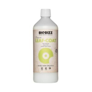 Biobizz Leaf Coat 1L, økologisk bladbeskyttelse, der styrker plantens immunforsvar mod skadedyr og sygdom.