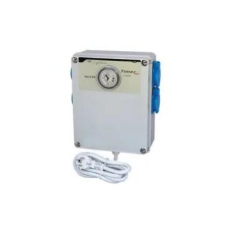 GSE timer med relæ, styring af 4 x 600W belysning, ideel til sikker og pålidelig kontrol i vækstrum.