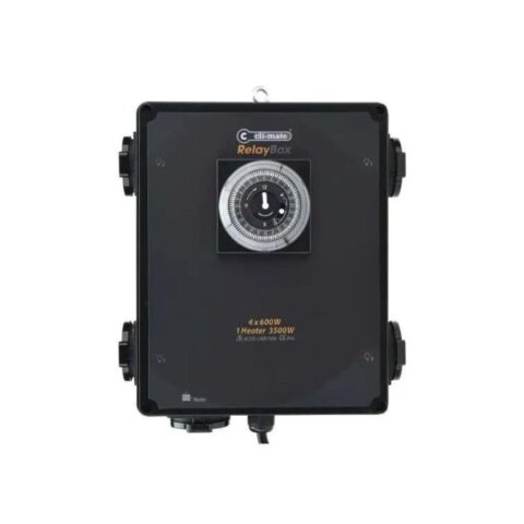 Cli-Mate HPS timer med varmefunktion, styring af 4 x 600W lamper til vækstrum.