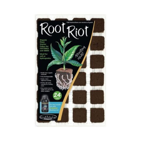 Root Riot propagationskuber, bakke med 24 stk., velegnede til frøspiring og stiklinger.