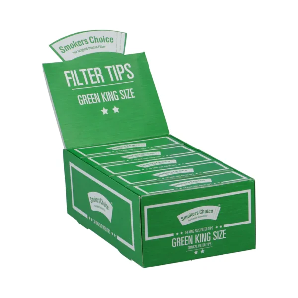 King Size Filter Tips 'Grøn' | Smokers Choice - Image 3