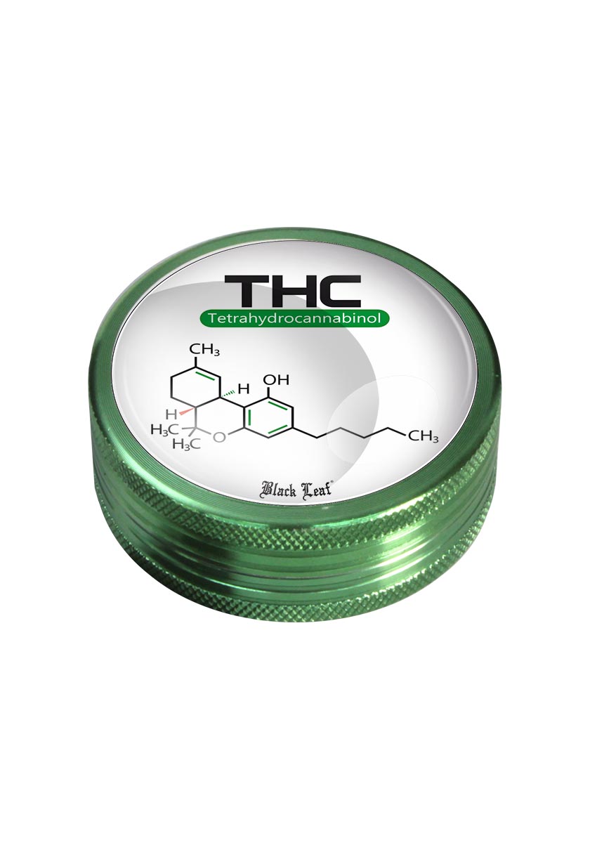 Black Leaf | THC grinder 2-delt (grøn) - Subseed.dk
