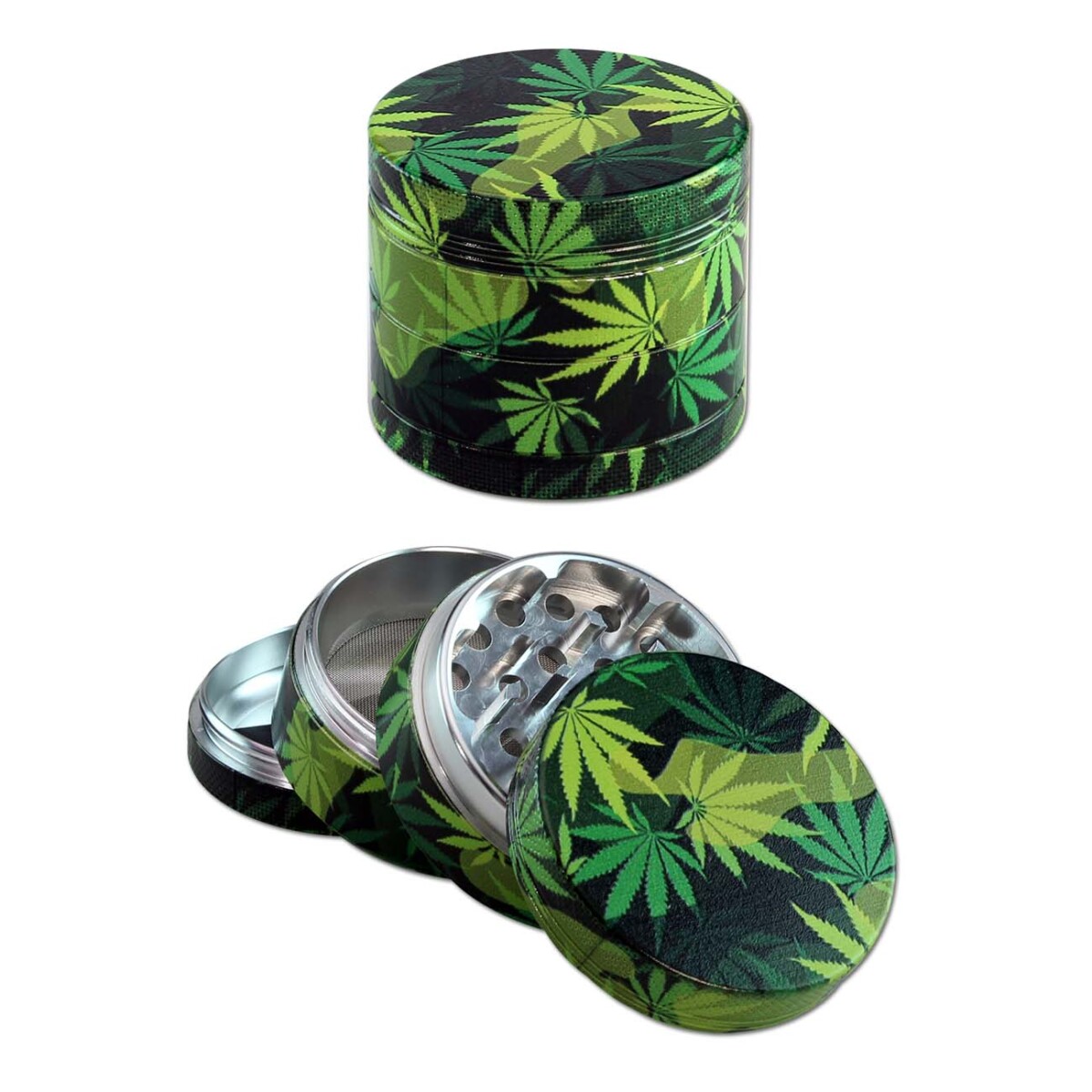 Black Leaf | Camouflage alu-grinder 4-delt - Subseed.dk