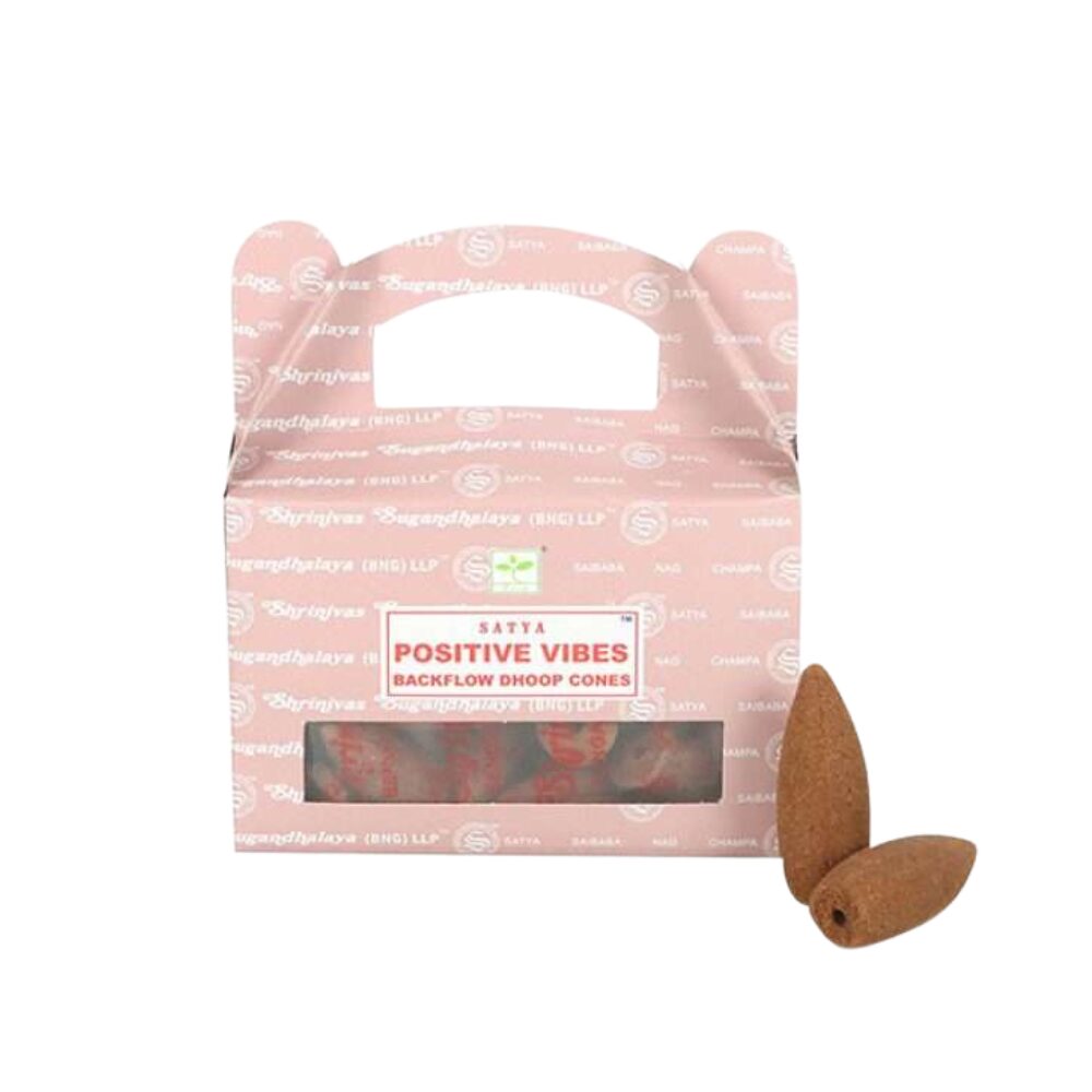 Satya | Røgelseskegler – Positive Vibes Backflow Dhoop