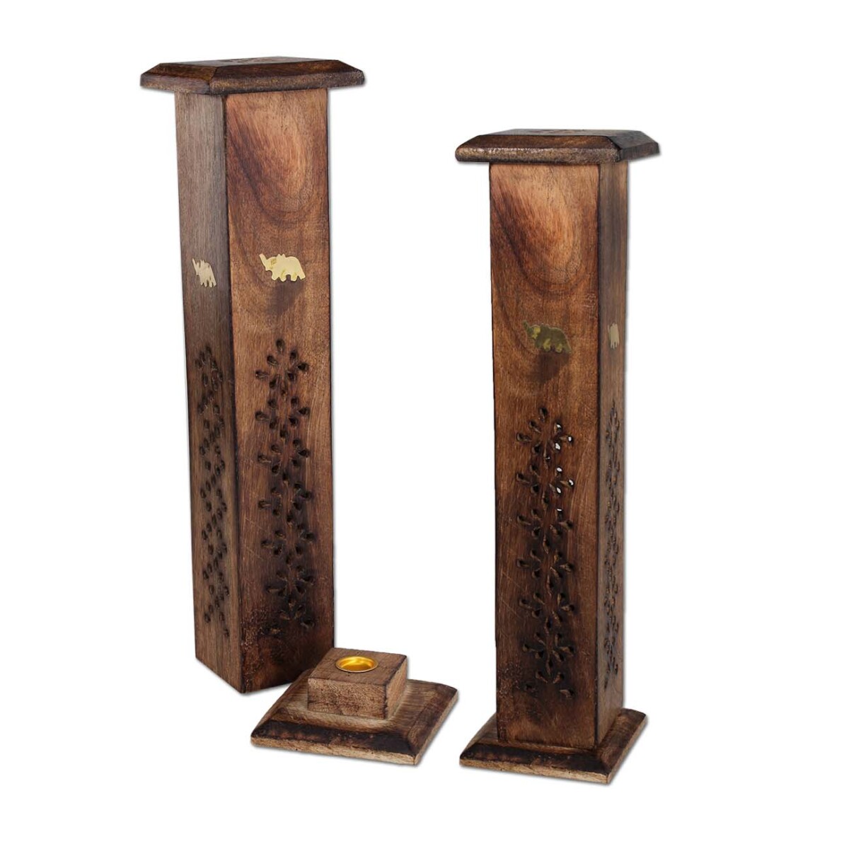 Røgelsesholder i mangotræ - Subseed.dk