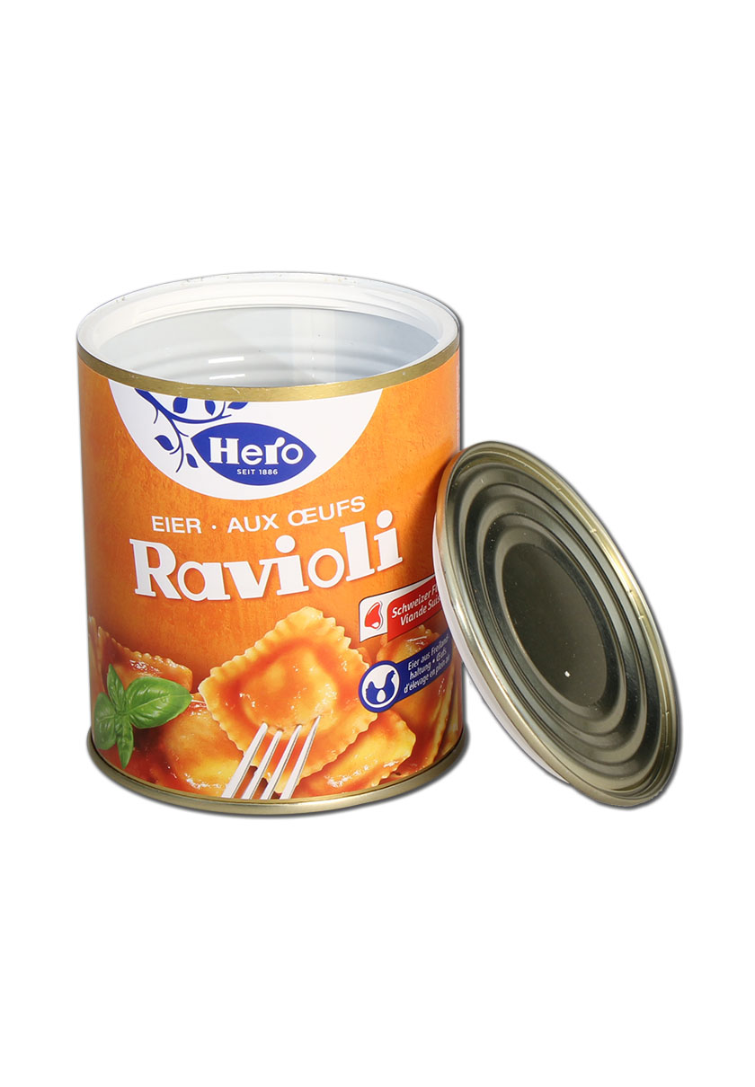 Skjulekasse – dåse (Dåse 800 g – Æg-ravioli) - Subseed.dk
